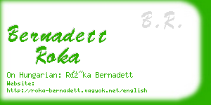 bernadett roka business card